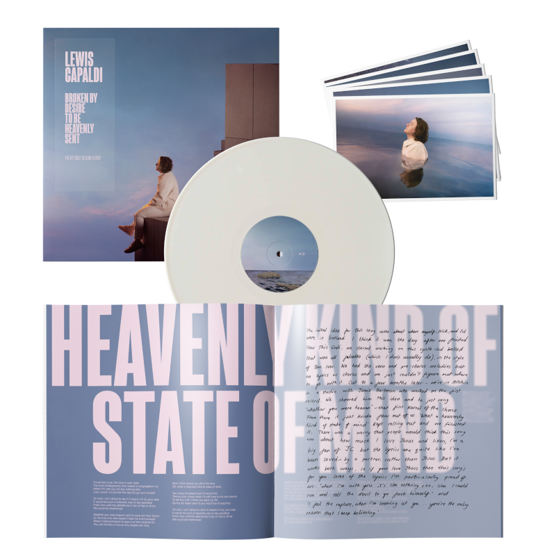 Broken By Desire To Be Heavenly Sent von Lewis Capaldi - Limited Edition White LP Collectors Set jetzt im Lewis Capaldi Store