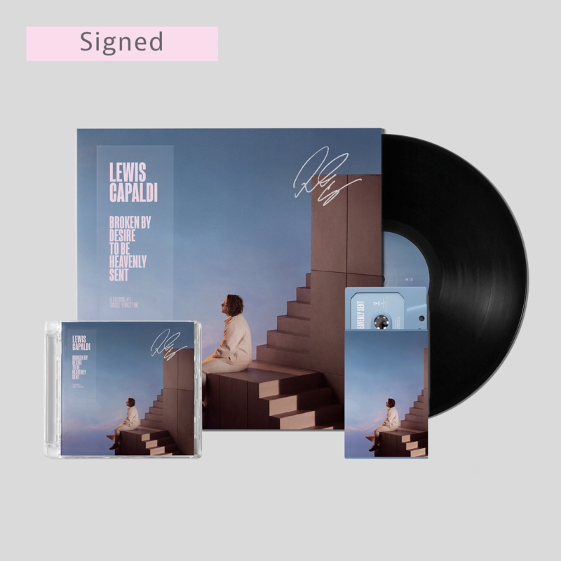 Broken By Desire To Be Heavenly Sent by Lewis Capaldi - Exclusive Signed LP black + CD + MC - shop now at Lewis Capaldi store
