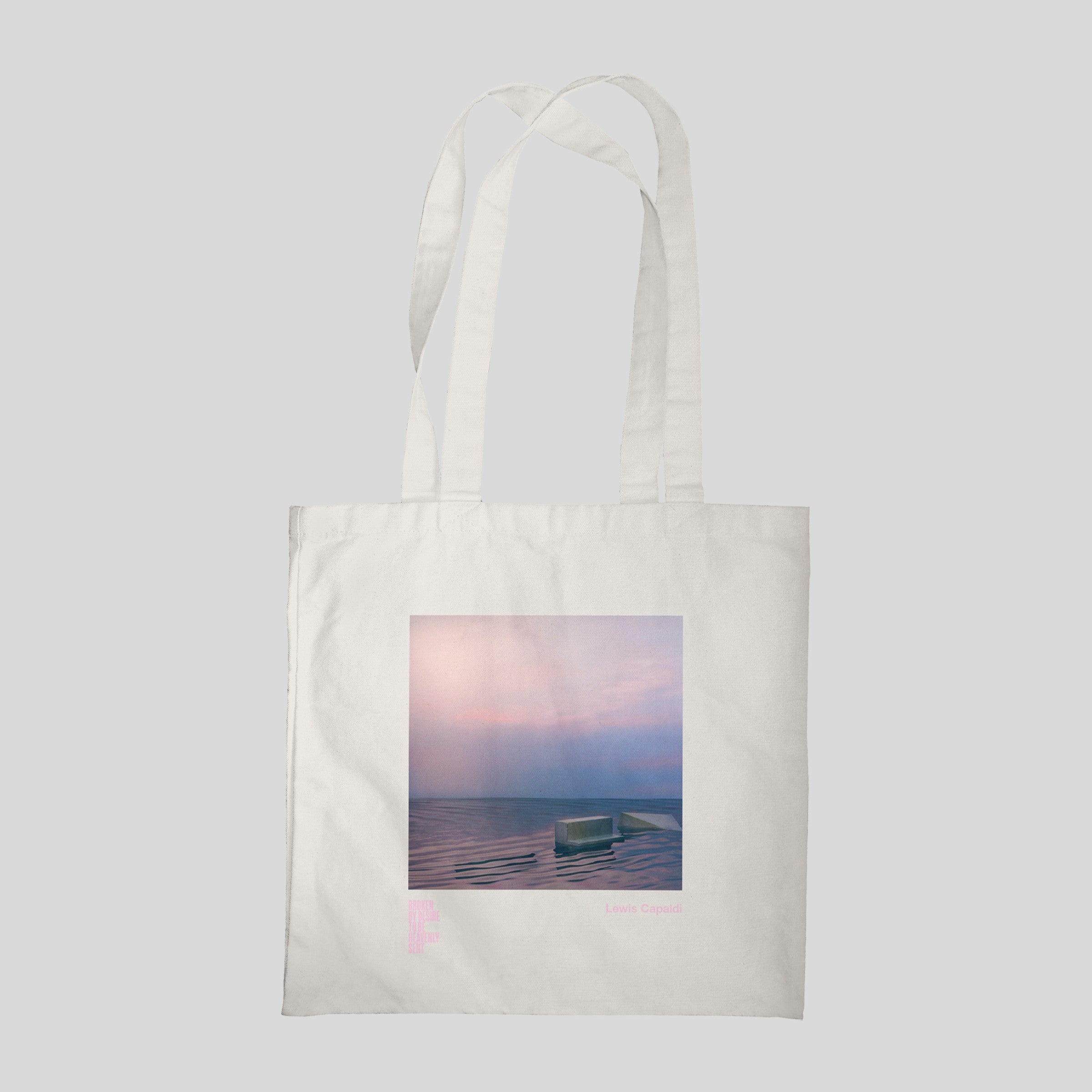 Lewis Capaldi Broken By Desire To Be Heavenly Sent Sea Scape Picture Ecru Tote Bag 251645
