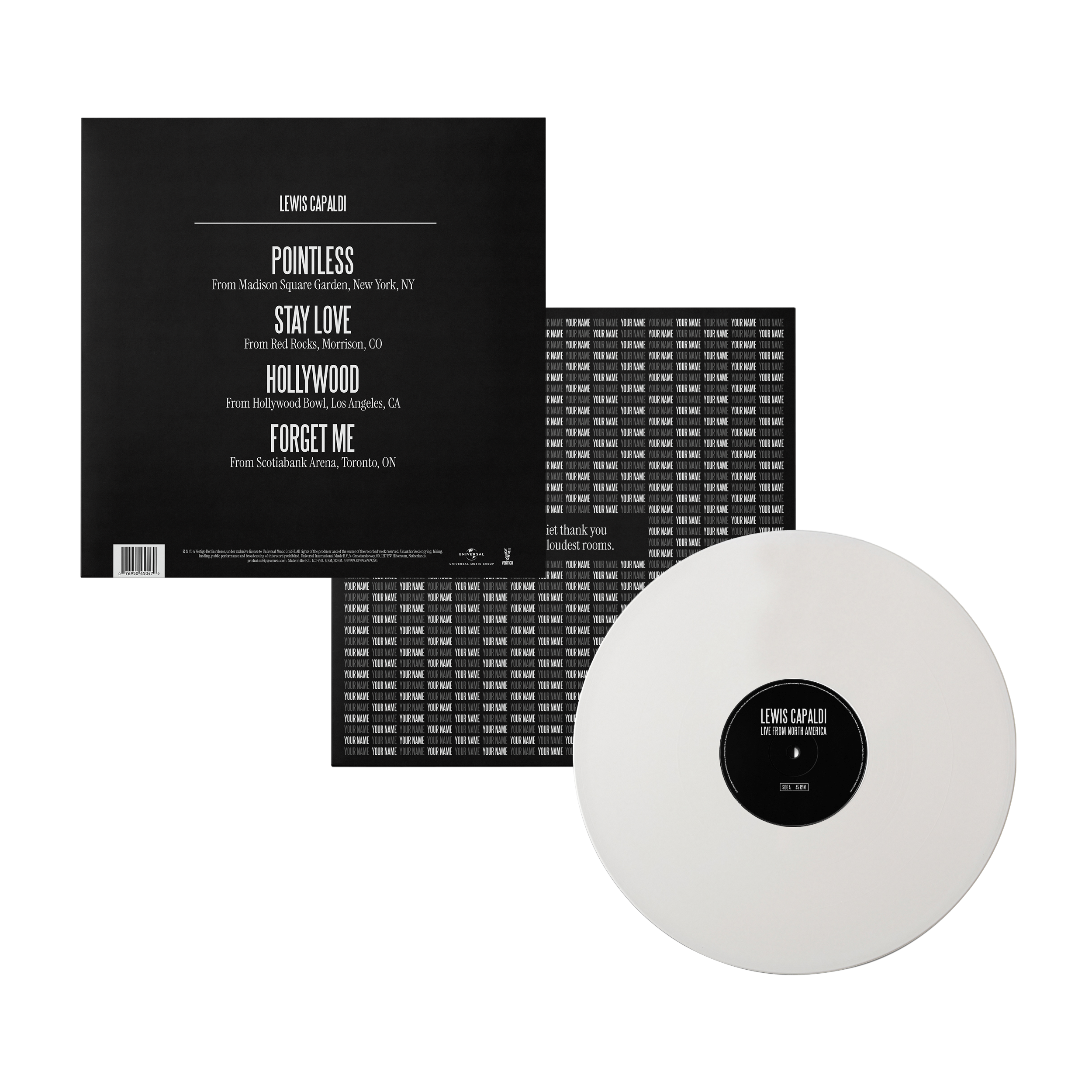 Lewis Capaldi Live From North America Vinyl + T-Shirt 446011