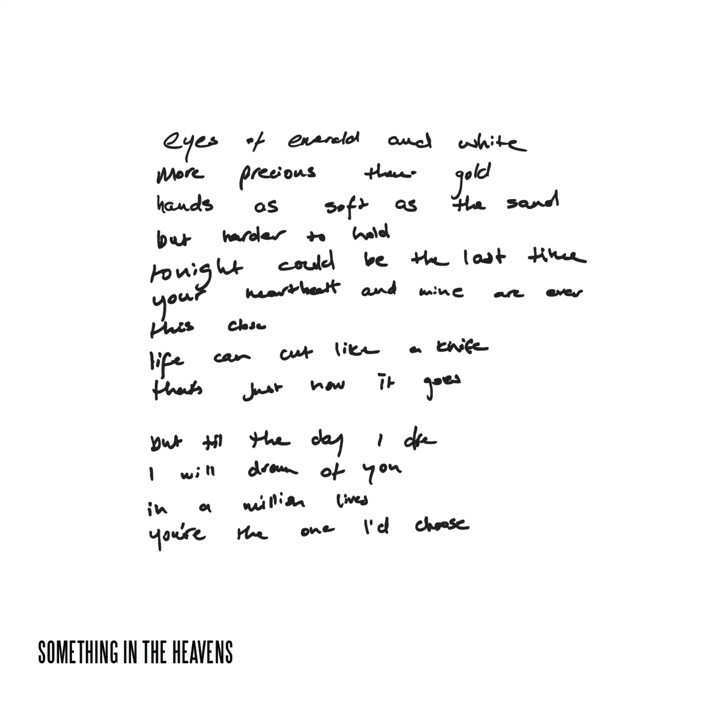 Lewis Capaldi Something In The Heavens (Lyrics CD) Incl. the lyrics written by Lewis himself on the front cover & a demo of a future song you'll never hear anywhere else! 418002